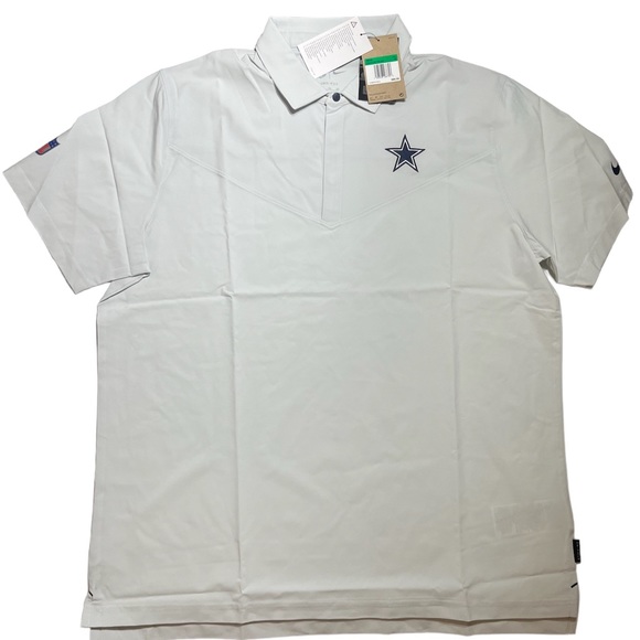 NWT NFL Dallas Cowboys NIKE Dri-Fit Sideline Coaches Polo Golf Shirt Men's XL - Picture 1 of 2